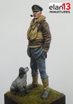 Currently out of stock RAF Pilot With Dog WW2 75mm (1/24)